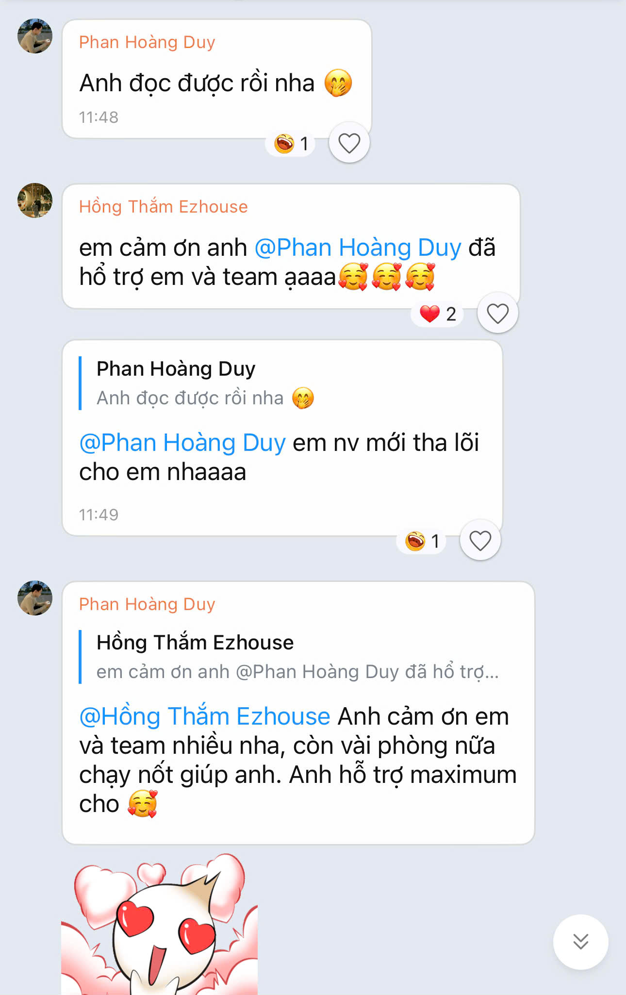 Feedback from Anh Hoàng Duy